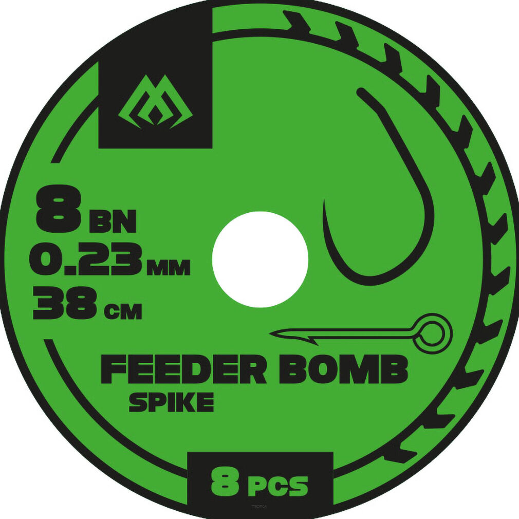 Przypony Mikado Feeder Bomb Z Igłą Bezzadziorowe - 14/0.18mm/38cm