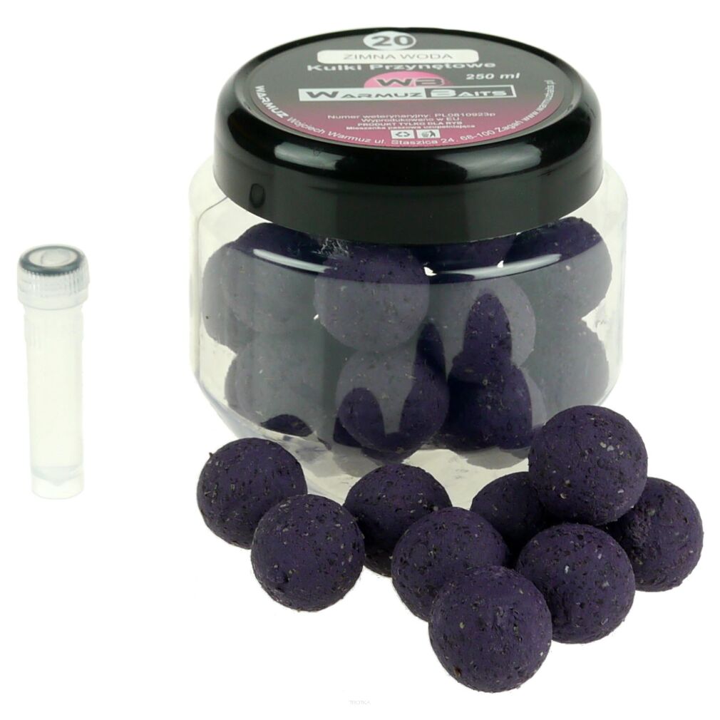 Kulki Haczykowe Warmuz Baits Zimna Woda 20mm + Dopalacz