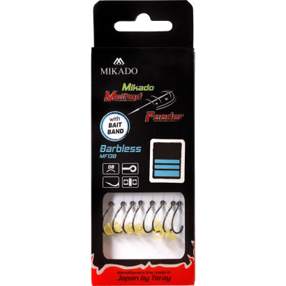 Przypony Mikado Method Feeder Z Gumką Bezzadziorowe MF138 - 4/0.28mm/10cm