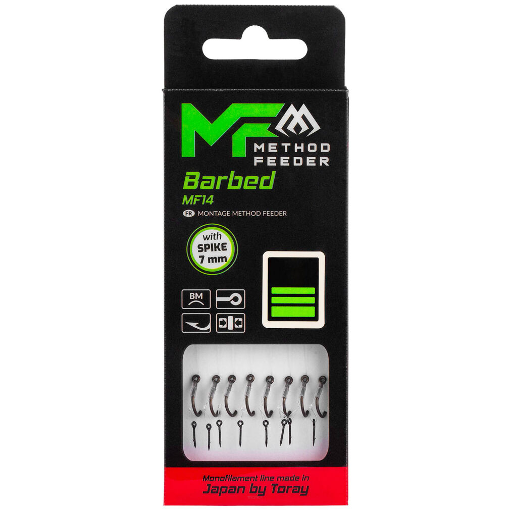 Przypony Mikado Mf Mf14 Z Igłą Hak Z Zadziorem Nr 12 / Żyłka: 0.20mm/10cm