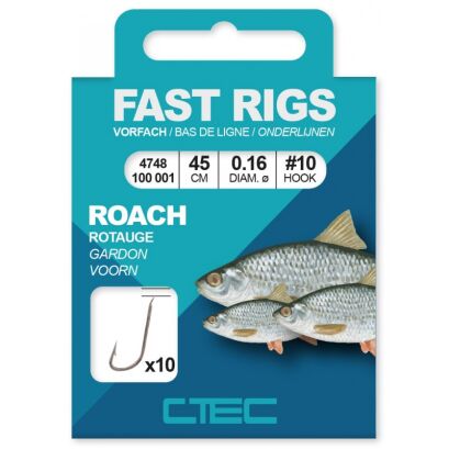 Haczyki z przyponem Ctec FR Roach 45cm #12