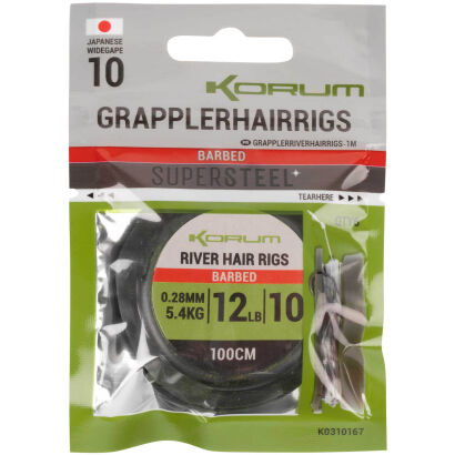 Przypony Korum Grappler Hair Rigs 100cm - 10 Barbed