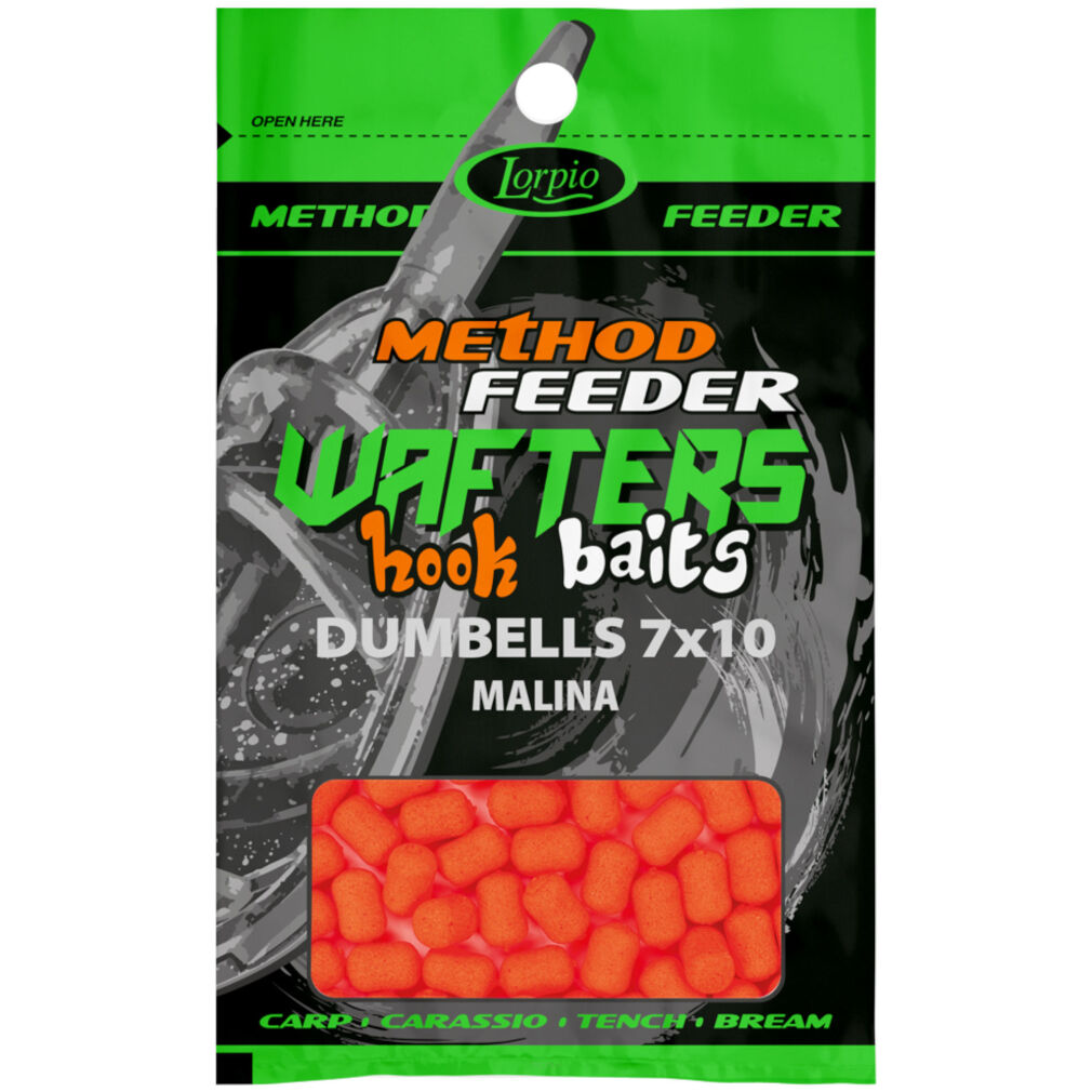 Kulki Lorpio Hook Baits Wafters Dumbells 7x10mm Malina 15g
