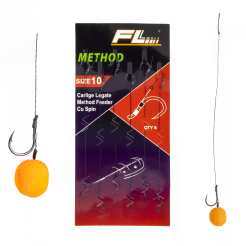 FL Method Feeder Strong bagnet r.10 0.14mm 6szt. przypony na plecionce