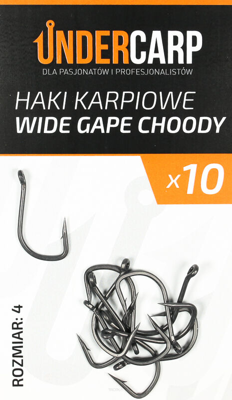 Teflonowe haki karpiowe WIDE GAPE CHODDY 4