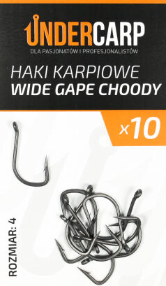 Teflonowe haki karpiowe WIDE GAPE CHODDY 4