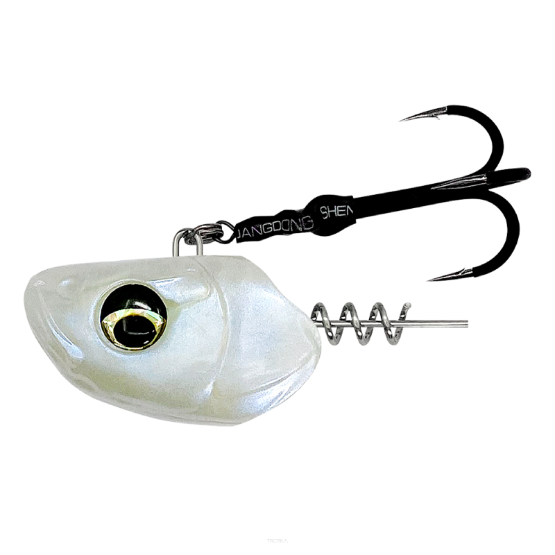 Savage Gear Monster Vertical Heads 80g 1/0 Pearl White wkrętka