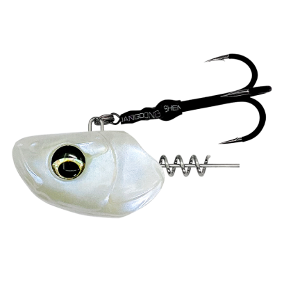 Savage Gear Monster Vertical Heads 80g 1/0 Pearl White wkrętka