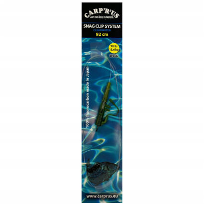 Przypon Z Bezpiecznym Klipsem Carp'R'Us - Snag Clip System 92cm 30lb Weed