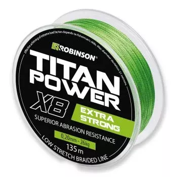 Plecionka Titan Power X8 0,10mm,135m,zielona