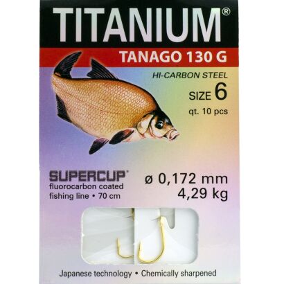 Haczyki przyponem Robinson Titanium - Tanago 130G - roz. 12
