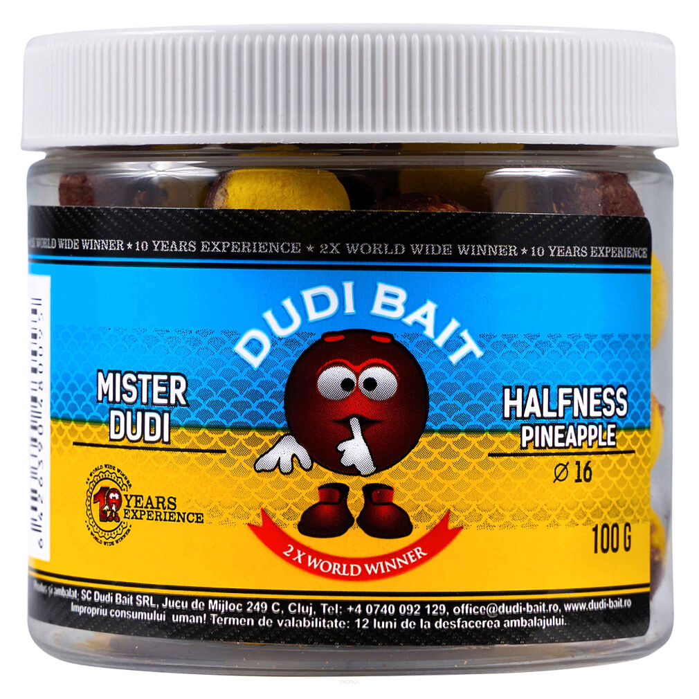 Kulki Haczykowe Dudi Bait Mister Dudi Połówki Ananas 14mm 100g