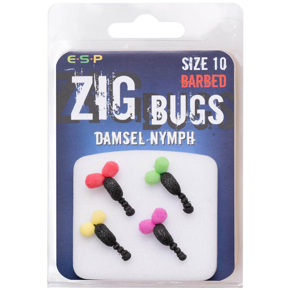 Haczyki Z Przynętą Sztuczną ESP Zig Bug Damsel Nymph Barbed - 10