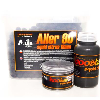 Pakiet Massive Baits Aller Squid Citrus - Wiadro 5kg 18mm + Boosta + HokerZ 18mm