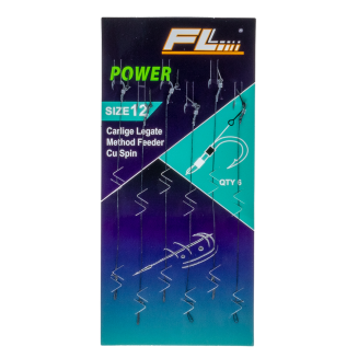 FL Method Feeder Power bagnet r.12 0.14mm 6szt. przypony na plecionce