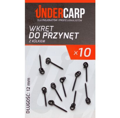 Wkręt do przynęt z kółkiem 12 mm