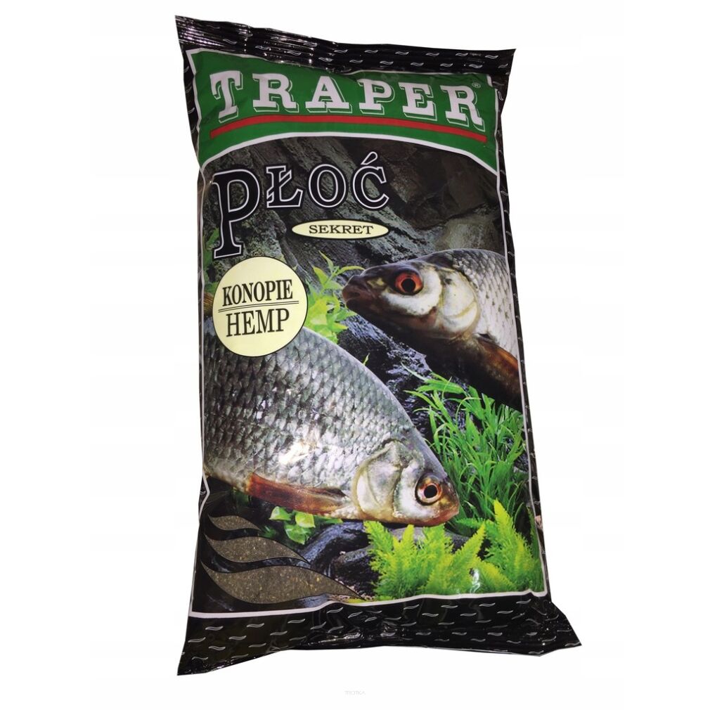 Zanęta Traper Sekret czarny - Płoć konopie 1kg