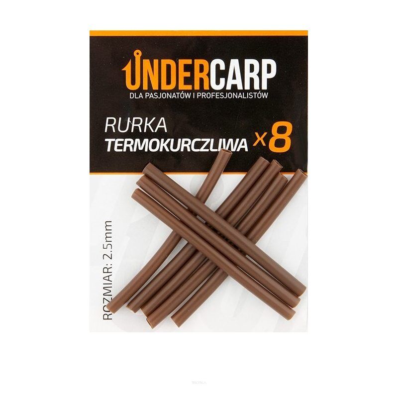 Rurka termokurczliwa Undercarp brązowa 2,5mm op.8szt
