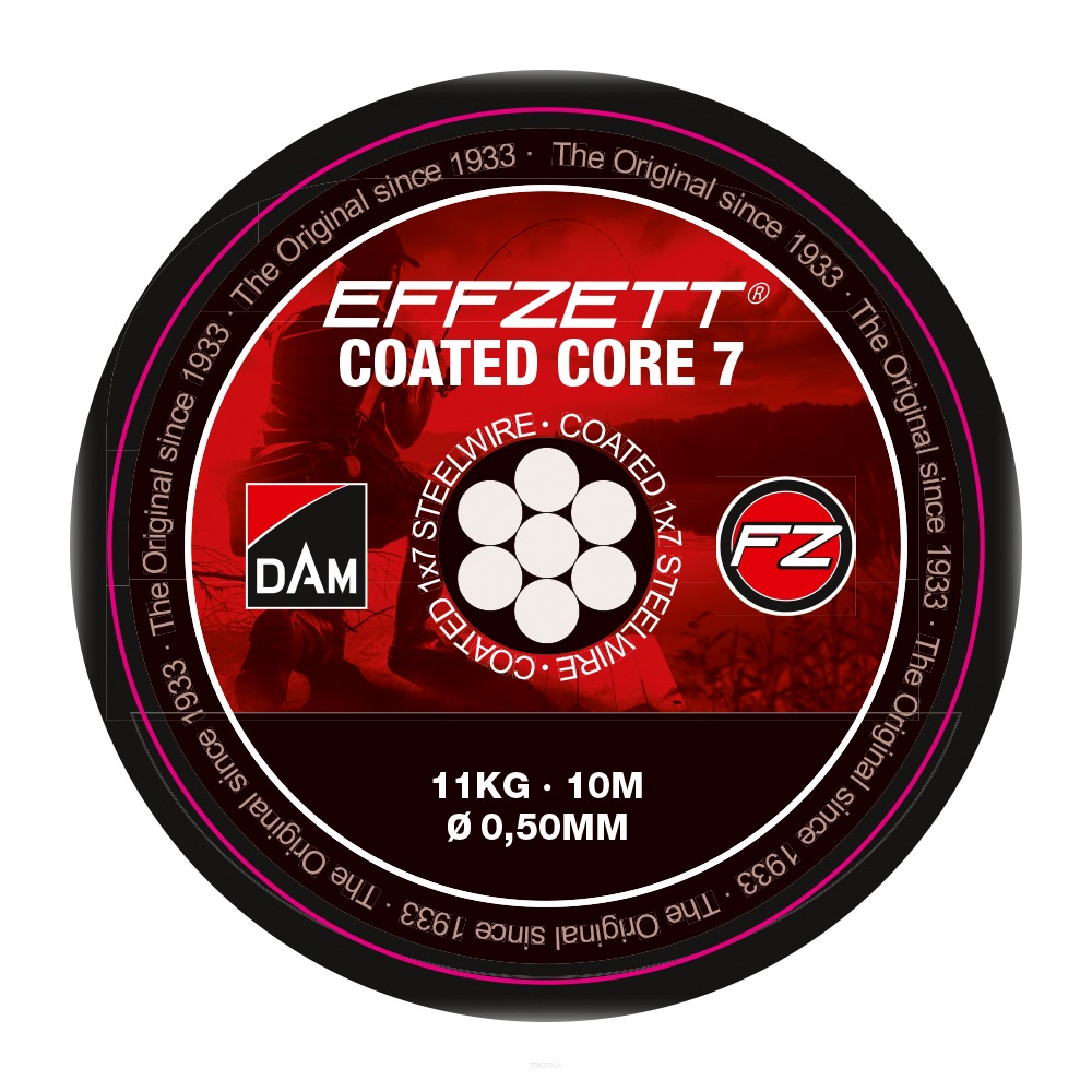 DAM Effzett Coated Core7 Steeltrace Black 16kg 10m