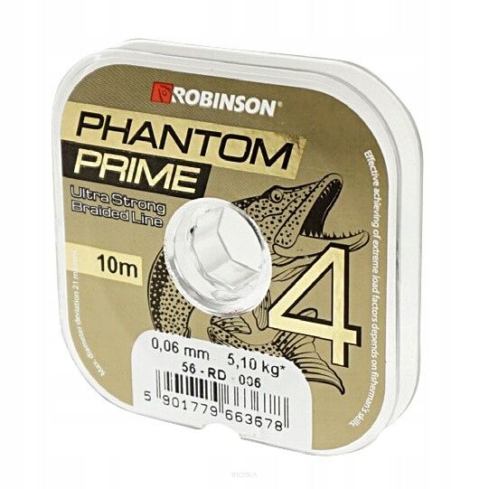Plecionka Przyponowa Robinson Spinningowa Phantom X4 - 10m/ 0,06mm