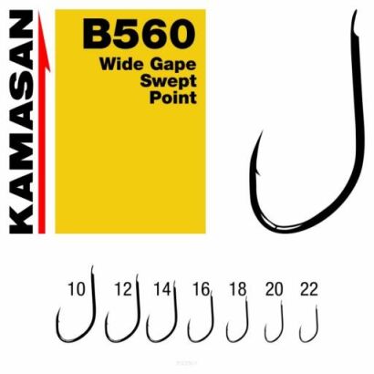 Haczyki Kamasan B560 Wide Gape Swept Point #18