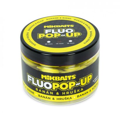 Kulki MikBaits Pop-up fluo boilies 150ml - Banan-Gruszka 18mm