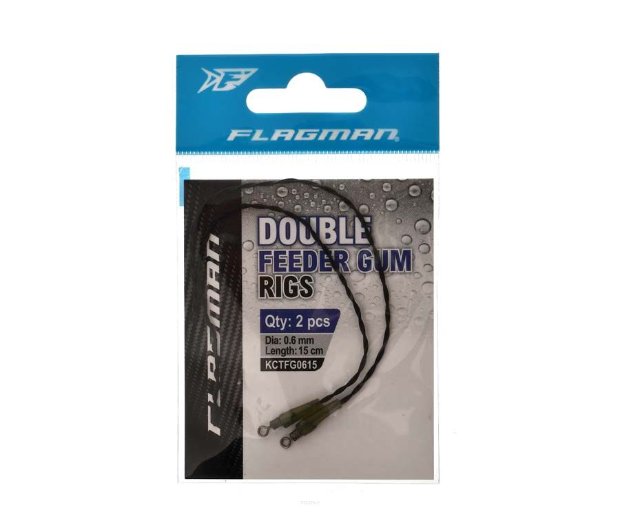 Twisting Feeder Flagman Ready Gum Rig - 0,8mm/12cm