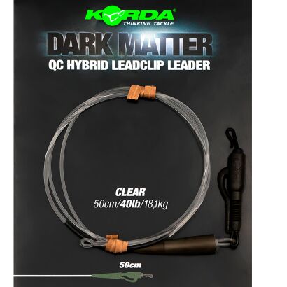 Zestaw Korda Dark Matter Leader QC Hybrid Clip Clear 1m