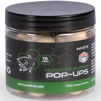 Kulki Nash Monster Shrimp Pop Ups 12mm 75g White - 2