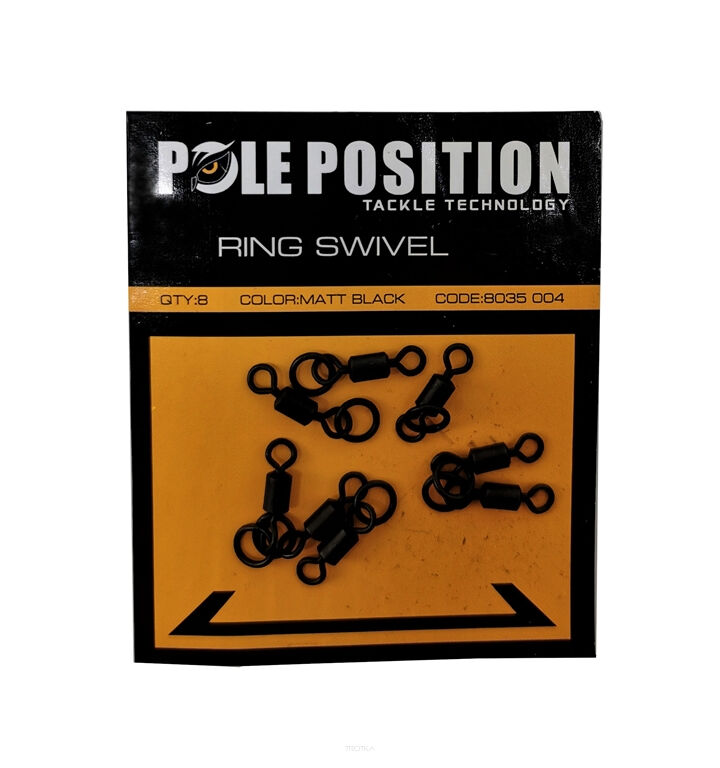 Ring Swivel 8 Matt Black STRATEGY 8szt.