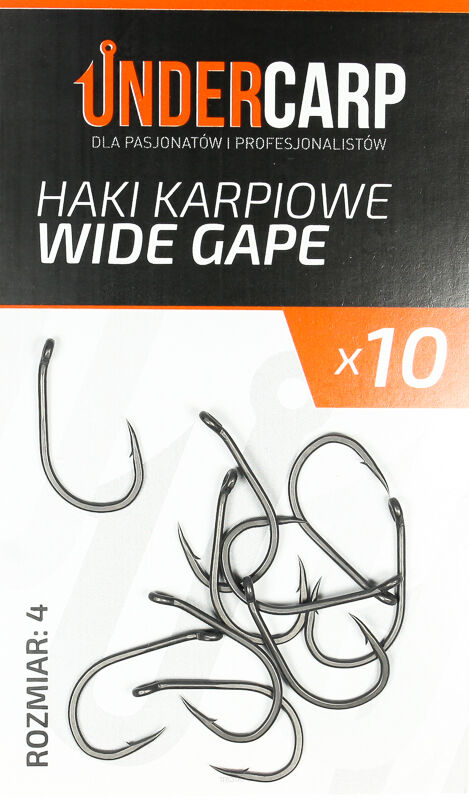 Teflonowe haki karpiowe WIDE GAPE 4