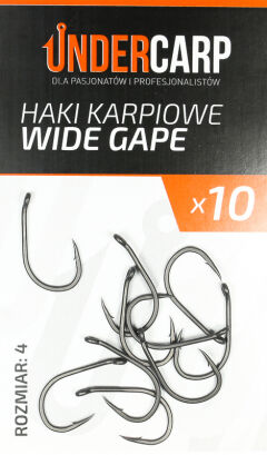 Teflonowe haki karpiowe WIDE GAPE 4