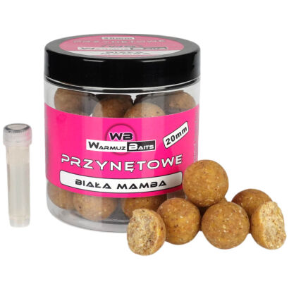 Kulki Haczykowe Warmuz Baits Biała Mamba 20mm 250ml + Dopalacz