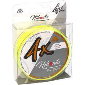 Plecionka Mikado Nihonto Fine Braid - 0.18mm/14.4kg/300m - Fluo Żółta - 2
