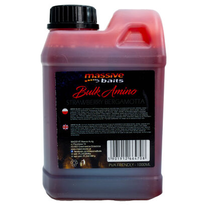 Liquid Massive Baits Bulk Amino Strawberry Bergamotta 1l