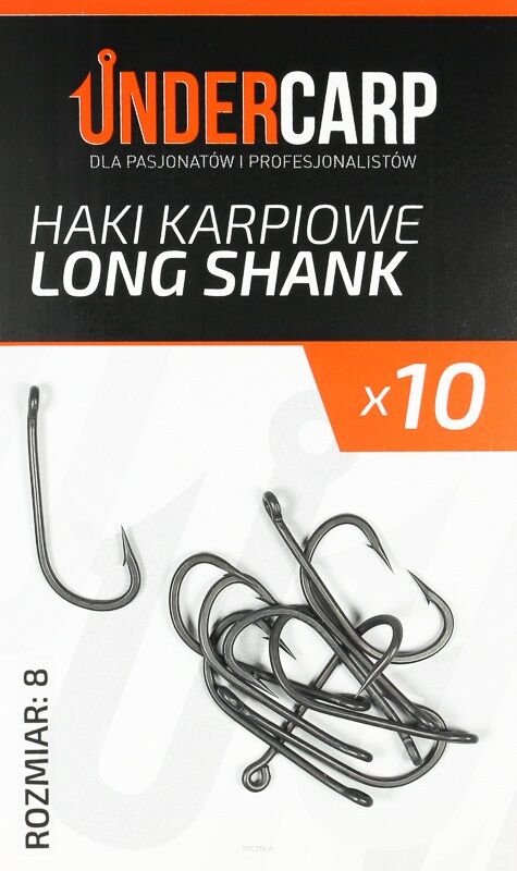 Teflonowe haki karpiowe LONG SHANK 8
