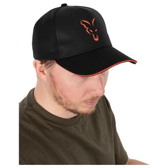 Czapka z oryginalnie zakrzywionym daszkiem Fox Collection Baseball Cap Black & Orange - 3