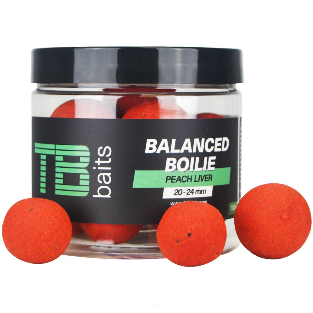Kulki TB Baits Balanced + Atractor Peach Liver 20-24mm