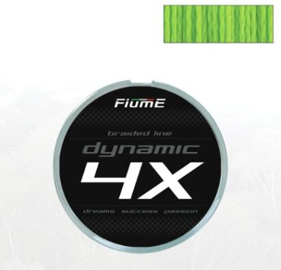 Plecionka Fiume Dynamic 4X 150m- fluo green 0,10mm