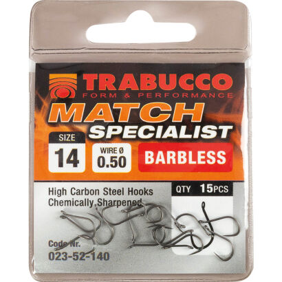 Haczyki Trabucco Match Specialist Bezzadziorowe - 14