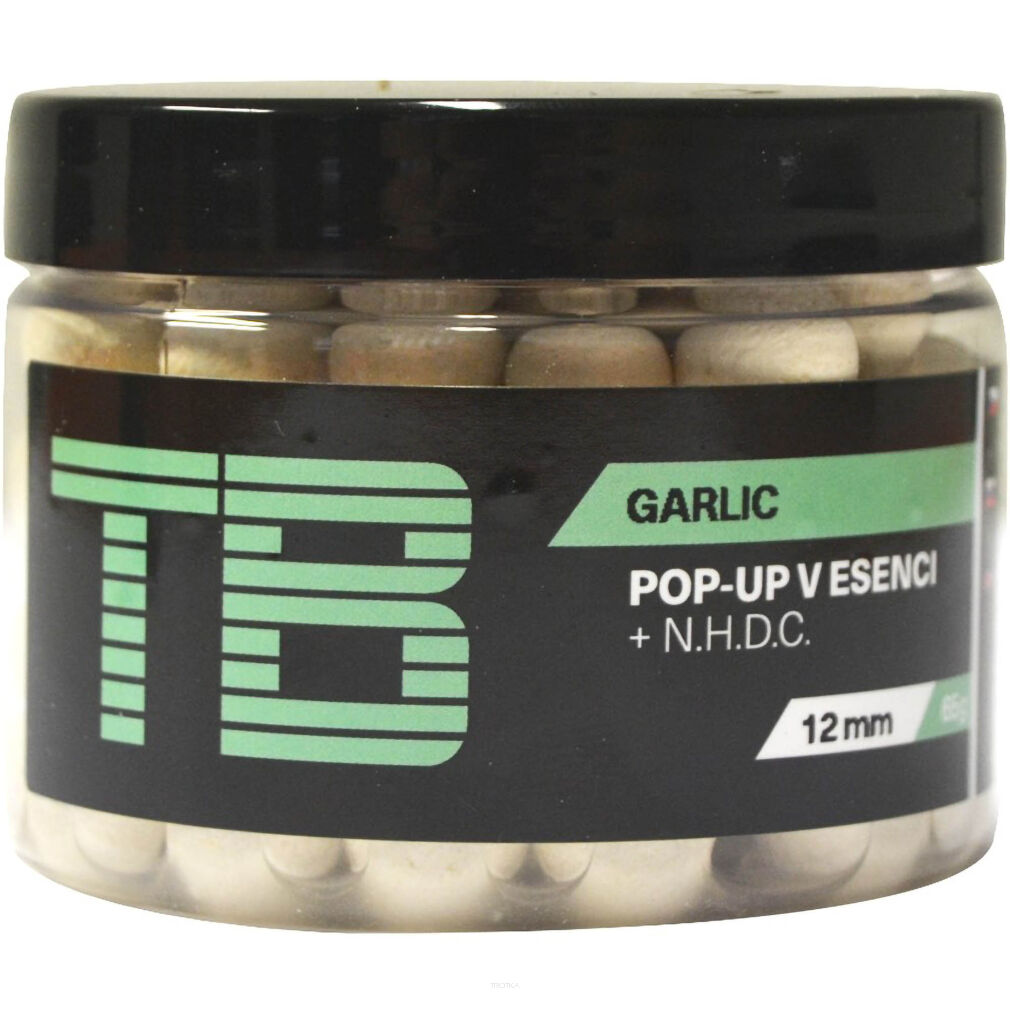 Kulki W Dipie TB Baits Floating Pop-Up White Garlic + NHDC 65g 16mm