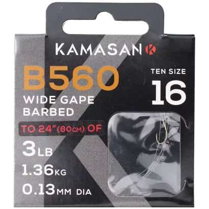 Przypony Kamasan B560 Barbed 60cm 0,12mm - 18