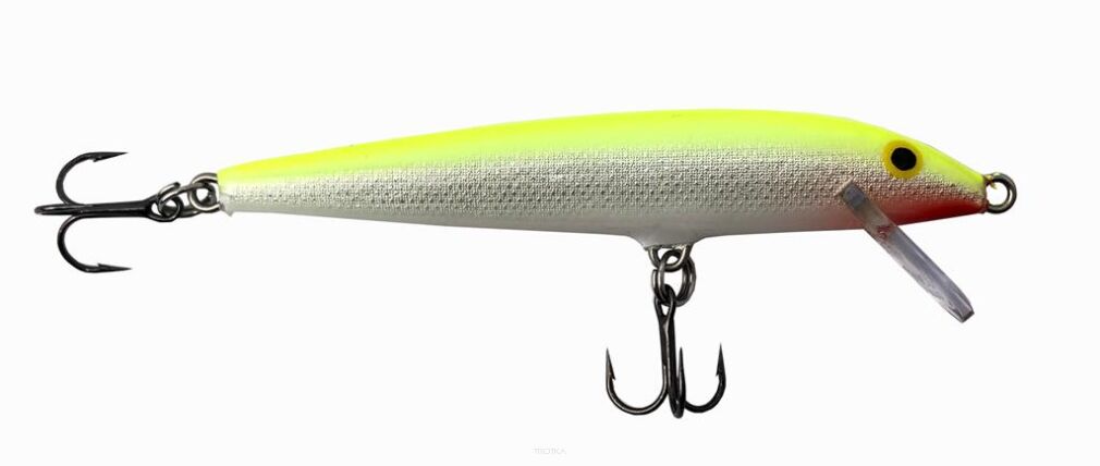 Rapala Original Floating F09 9cm 5g Silver Fluorescent Chartreuse wobler