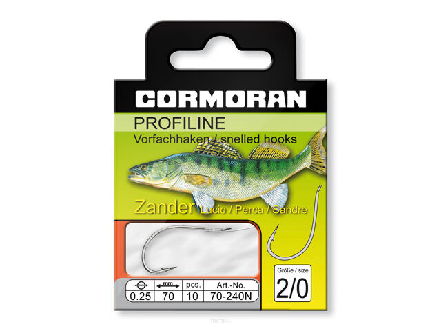 Haczyki Cormoran z przyponem - Zander N - 0,23mm roz. 1