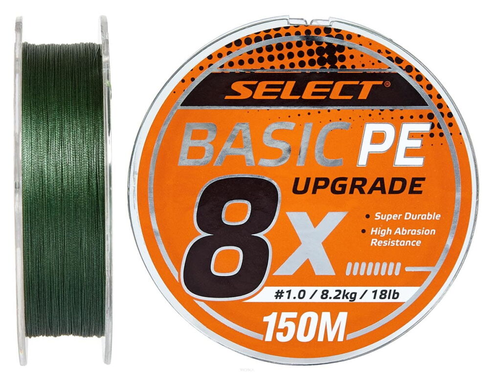 Plecionka Spinningowa Select Basic PE 8x 150m, ciemno zielony, 0,12mm