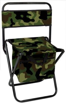 Krzesło Wędkarskie York z oparciem i torbą - Moro