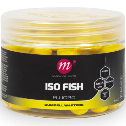 Kulki Mainline ISO Fish Fluoro Dumbell Wafters 12x15mm Yellow