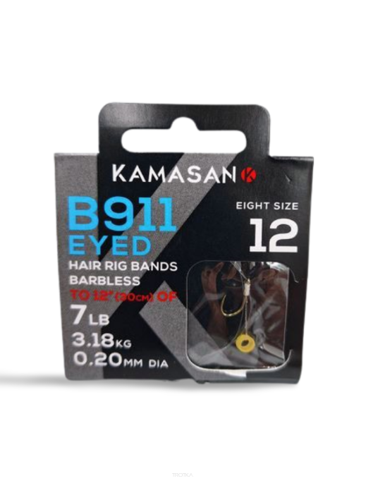Haczyki z przyponem Kamasan - B911E #12 / 7lb