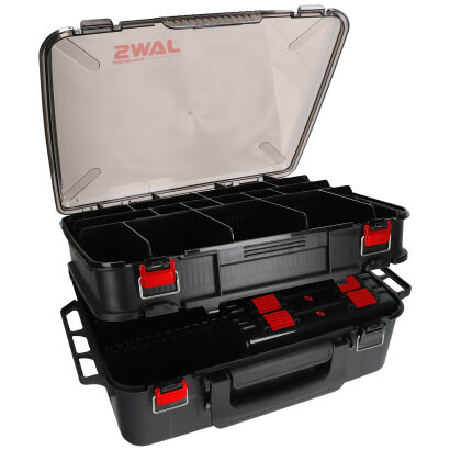 Skrzynka Dwukomorowa Mikado Jaws 47X34X19cm Czarna