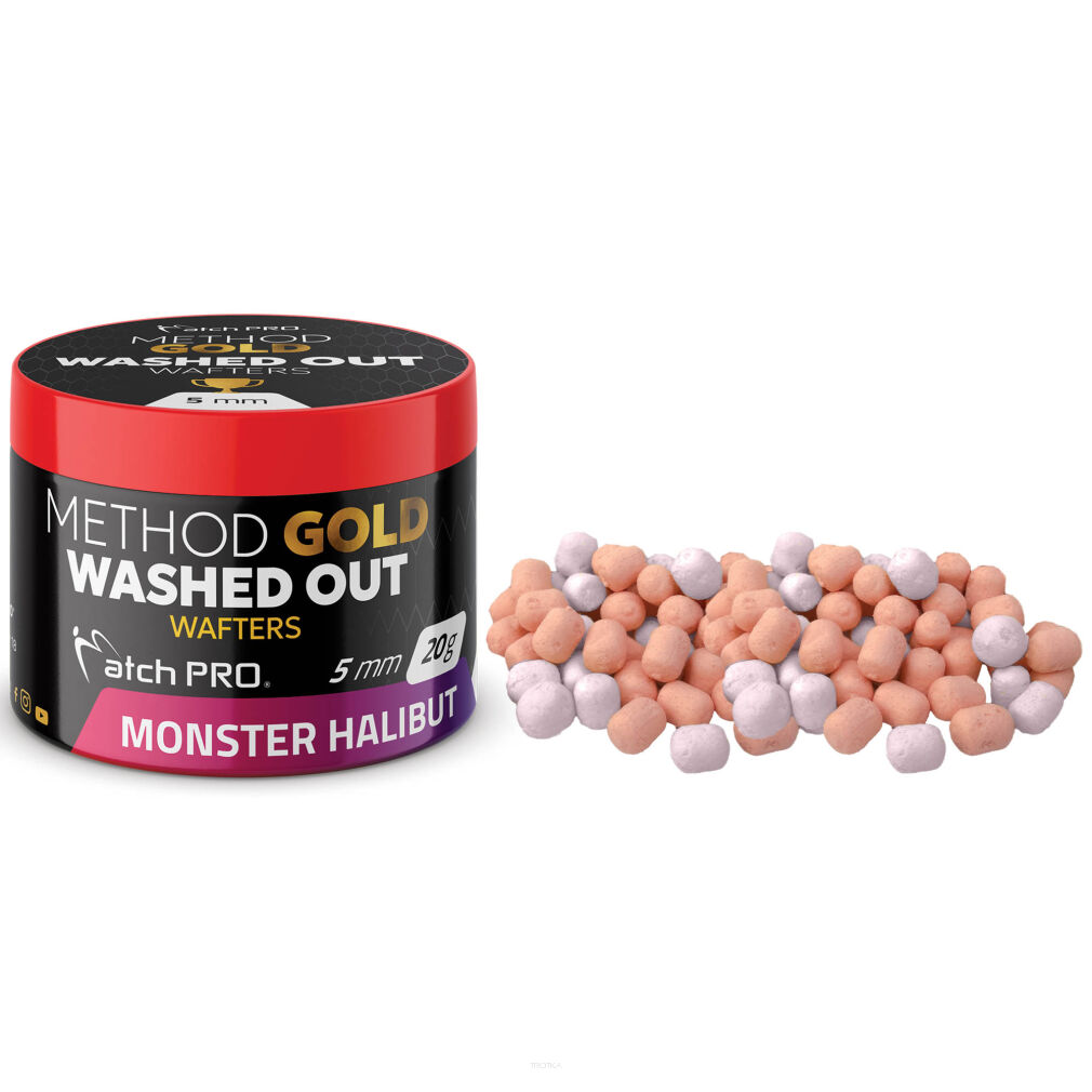 Kulki MatchPro Method Gold Wafters Washed Out Monster Halibut 5mm 20g